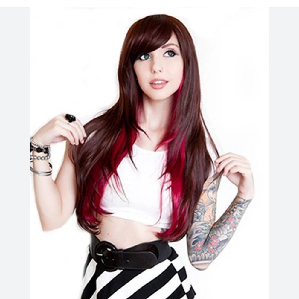 Rockstar Wigs  “Downtown Girl” wig, color: chocolate & burgundy